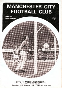middlesbrough home fa cup 1971-71 programme