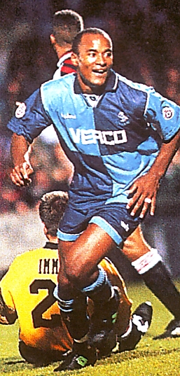 Wycombe away 1995 to 96 WW offside goal