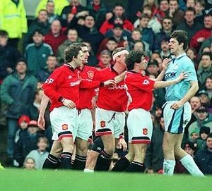 man u away fa cup 1995 to 96 action3a