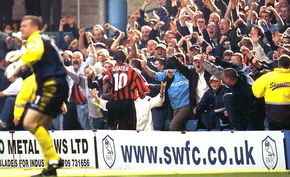 sheff wed away 2001 to 02 goater goal celeb