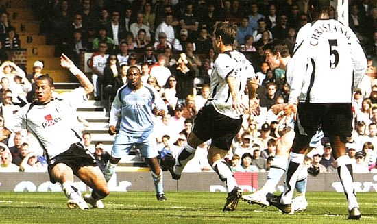 fulham away 2006 to 07 barton goal