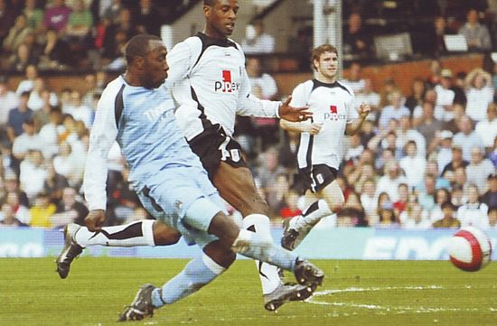 fulham away 2006 to 07 vassell goal