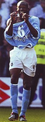 Fulham away 2003 to 04 wanchope goal celeb