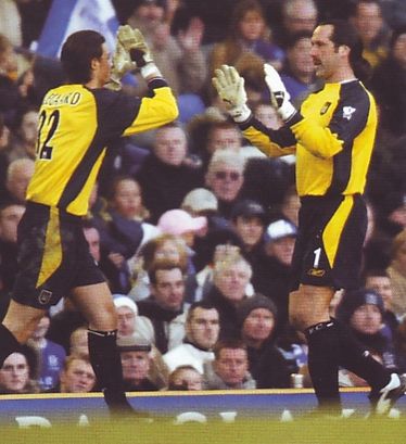 everton away 2003 to 04 seaman injured