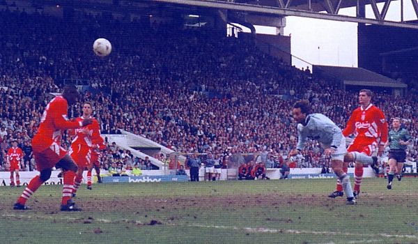 liverpool home 1994 to 95 Gaudino goal
