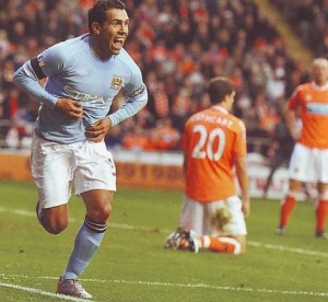 Blackpool away 2010 to 11 tevex brace celeb