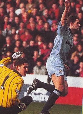 notts forest away 1992 to 93 white goal