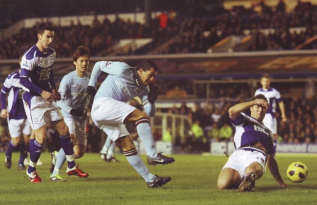 birmingham away 2010 to 11 tevez goal