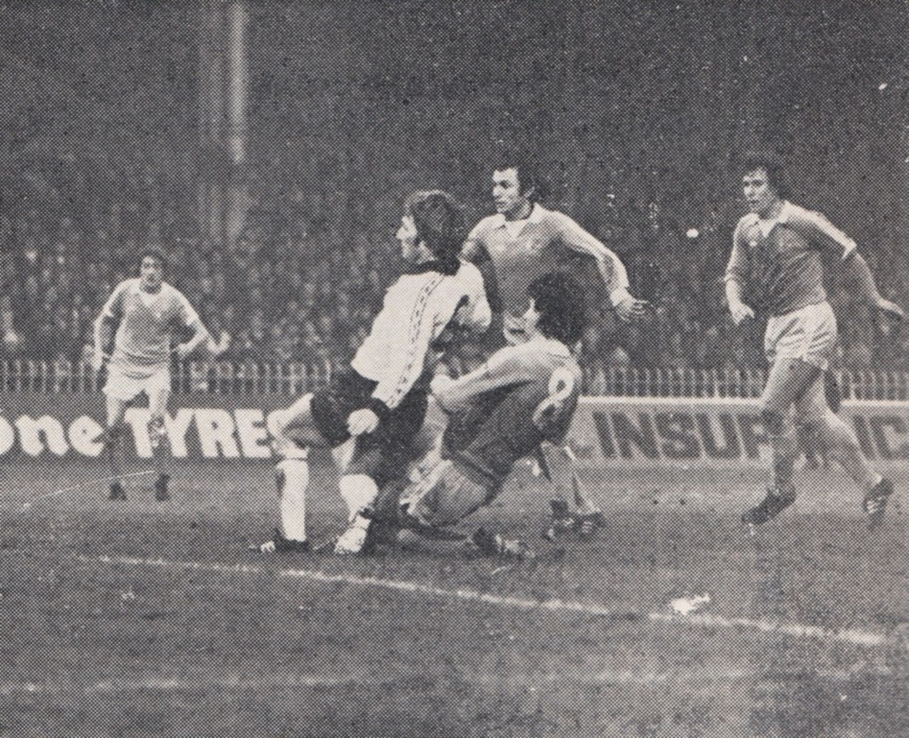 Derby home 1976 to 77 action