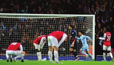 arsenal carling cup 2011 to 12 aguero goal