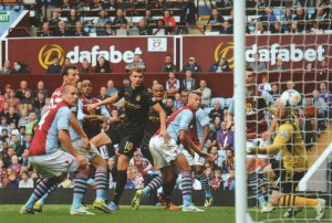 aston villa away 2013 to 14 dzeko goal