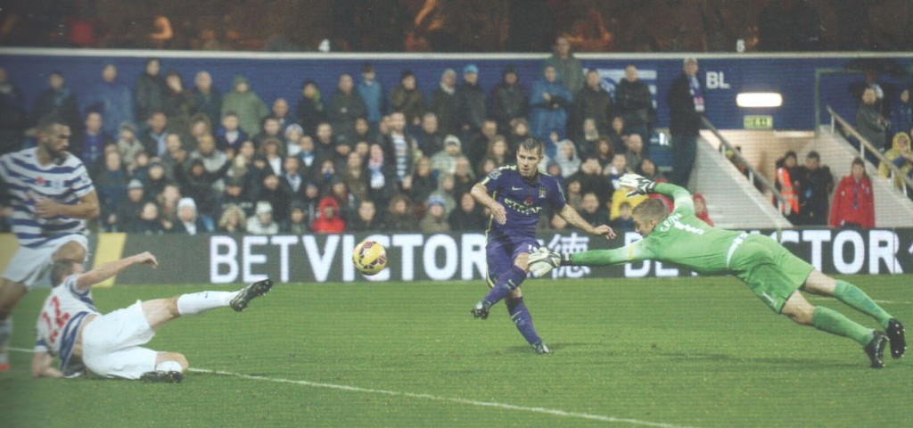qpr away 2014 to 15 2nd aguero goal