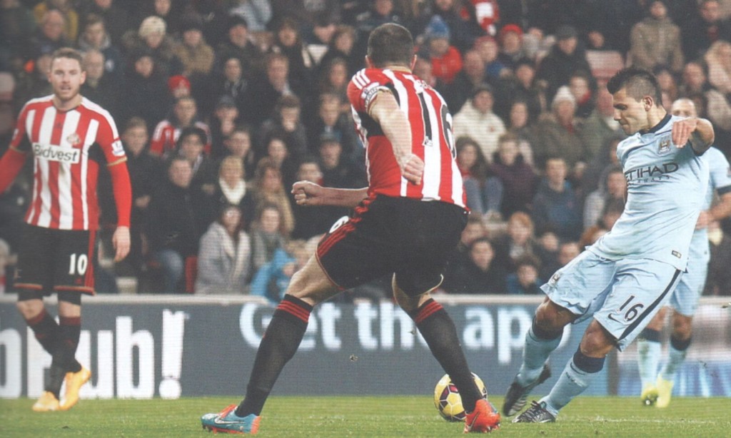 sunderland away 2014 to 15 1st aguero goal
