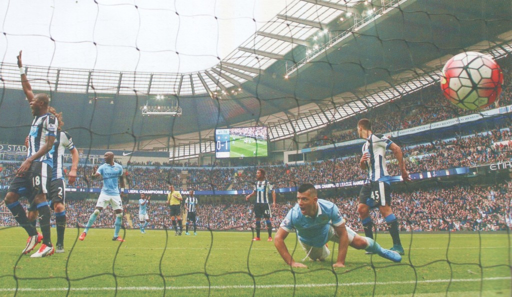 newcastle home 2015 to 16 agueros 1st goal