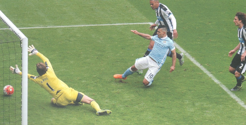 newcastle home 2015 to 16 agueros 5th goal