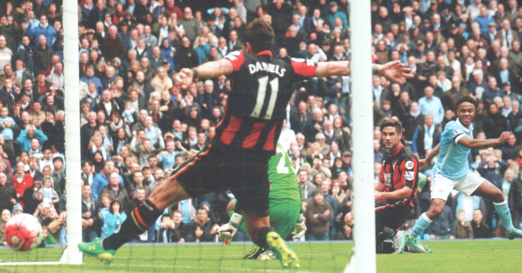 bornemouth home 2015 to 16 sterling 2nd goal