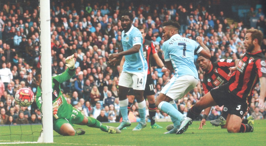 bornemouth home 2015 to 16 sterling first goal
