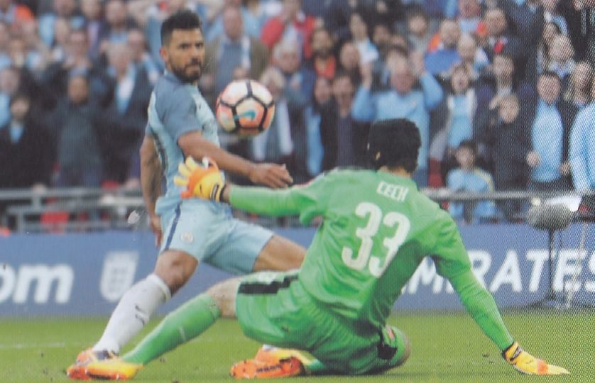 Arsenal FA Cup semi 2016 to 17 aguero goal