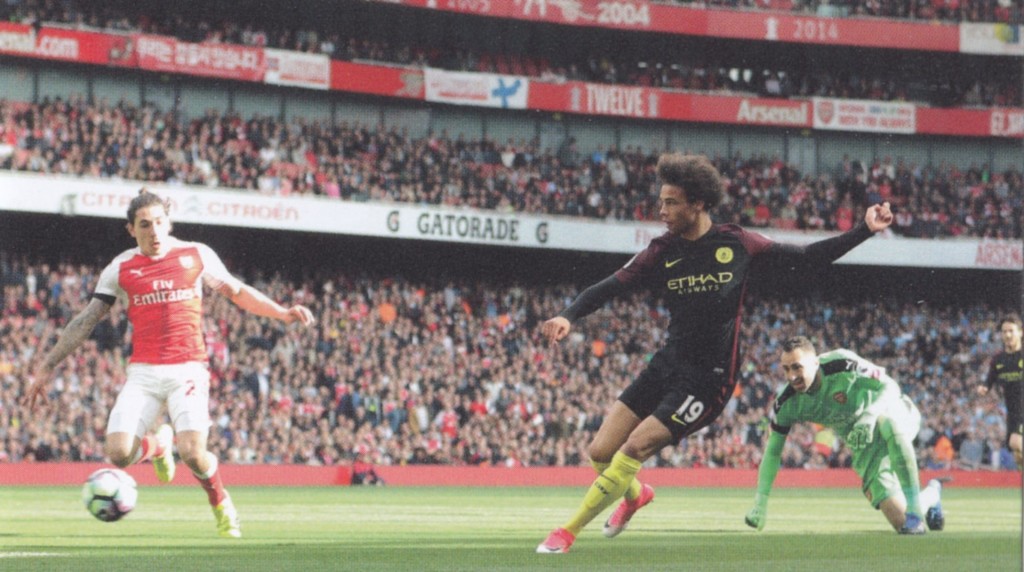 arsenal away 2016 to 17 sane goal2