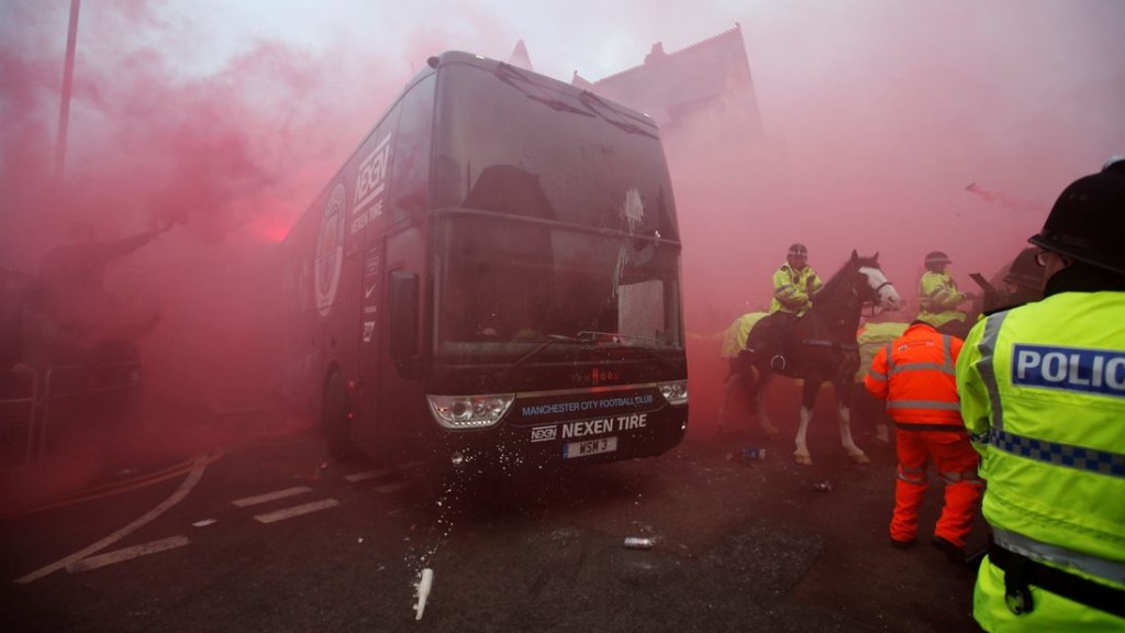 liverpool away champions league 2017 to 18 coach attacked