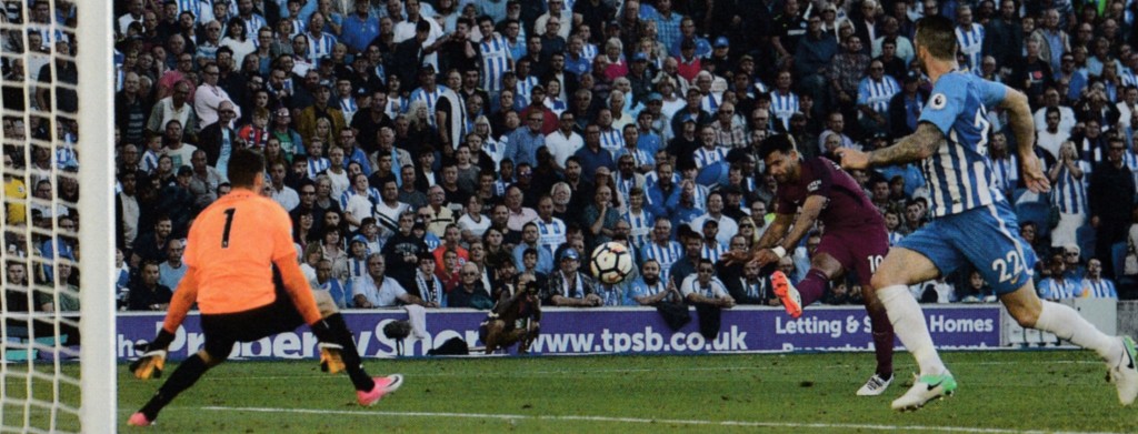 brighton away2017 to 18 aguero goal