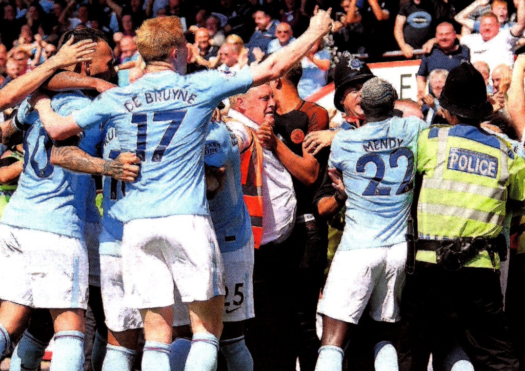 bournemouth away 2017 to 18 sterling goal celeb