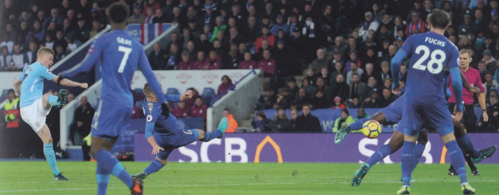 leicester away 2017 to 18 de bruyne goal2