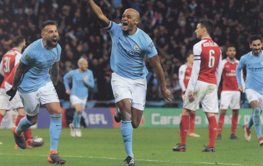 arsenal league cup final 2017 to 18 kompany goal4