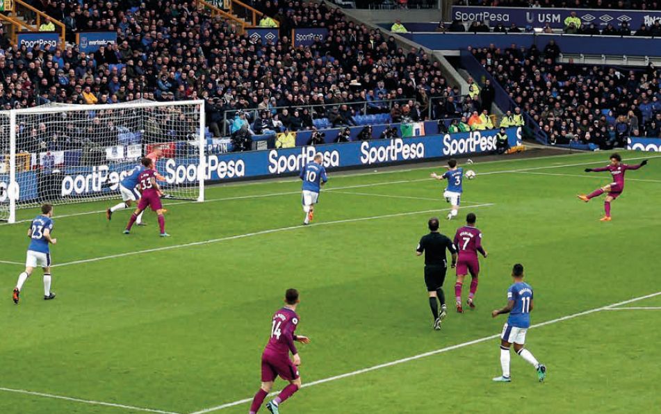 everton away 2017 to 18 sane goal