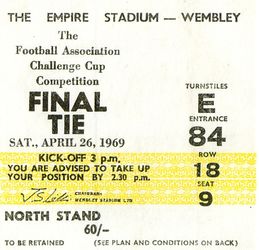 1968-69 fa cup final ticket