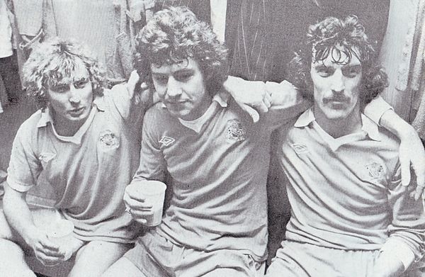 AC Milan home 1978 to 79 goalscorers celebrate