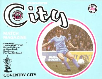 Coventry home fa cup 1981 to 82 prog
