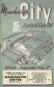 MAN UTD HOME FA CUP 1954 TO 55 prog
