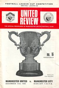 Man Utd Away League Cup Semi 1969-70 Programme