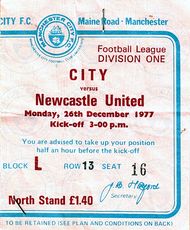 Newcastle home 1977 to 78 ticket
