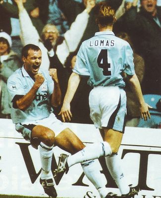 Notts F Home 1995 to 96 rosler goal celeba