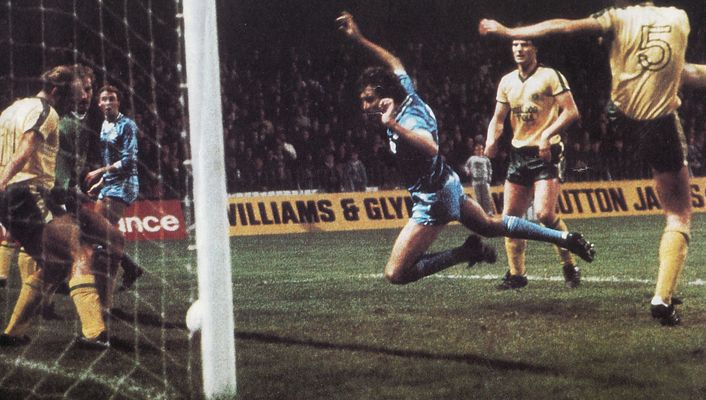 Wigan Home Milk Cup 1982 to 83 power 1st goal