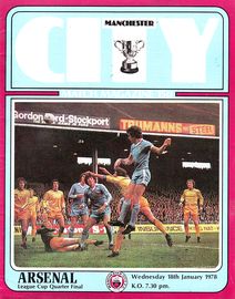 arsenal home league cup 1977 to 78 prog