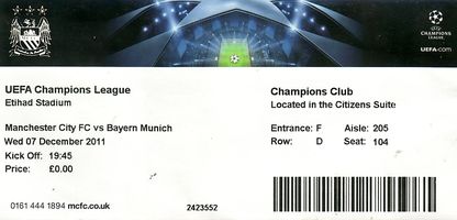 bayern munich home 2011 to 12 ticket