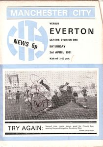 everton home 1970-71 programme