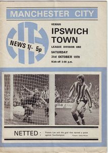 ipswich home 1970-71 programme