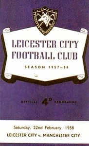 leicester away 1957 to 58 prog