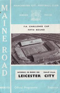 leicester home fa cup 1965 to 66 prog