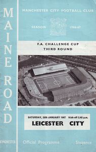 leicester home fa cup 1966 to 67 prog