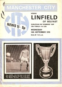 linfield home 1970-71 programme