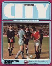 Manchester City Home Programmes 1977/78 