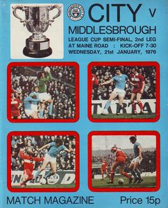 middlesbrough home league cup 1975 to 76 proga