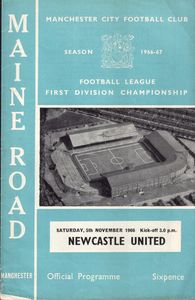 newcastle home 1966-67 programme