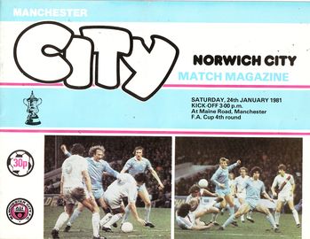 norwich home fa cup 1980 to 81 prog