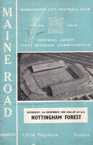 notts forest home 1966-67 programme